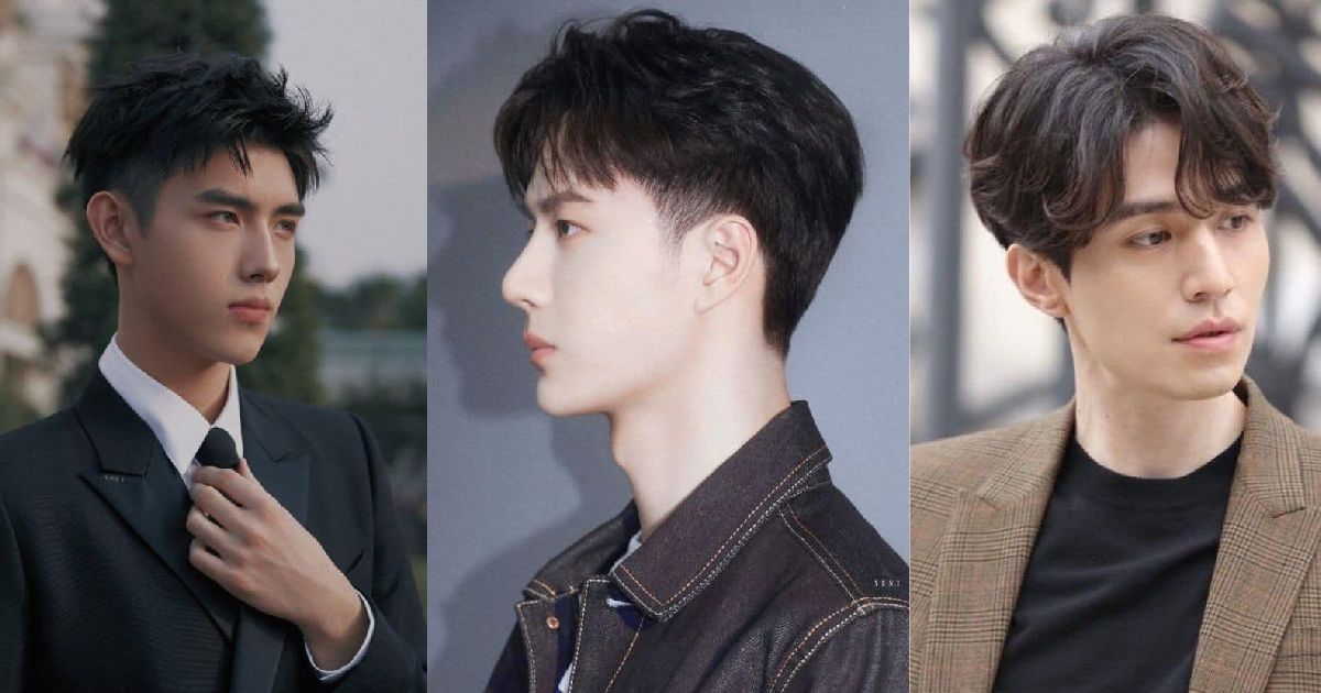 tóc mặt tam giác nam