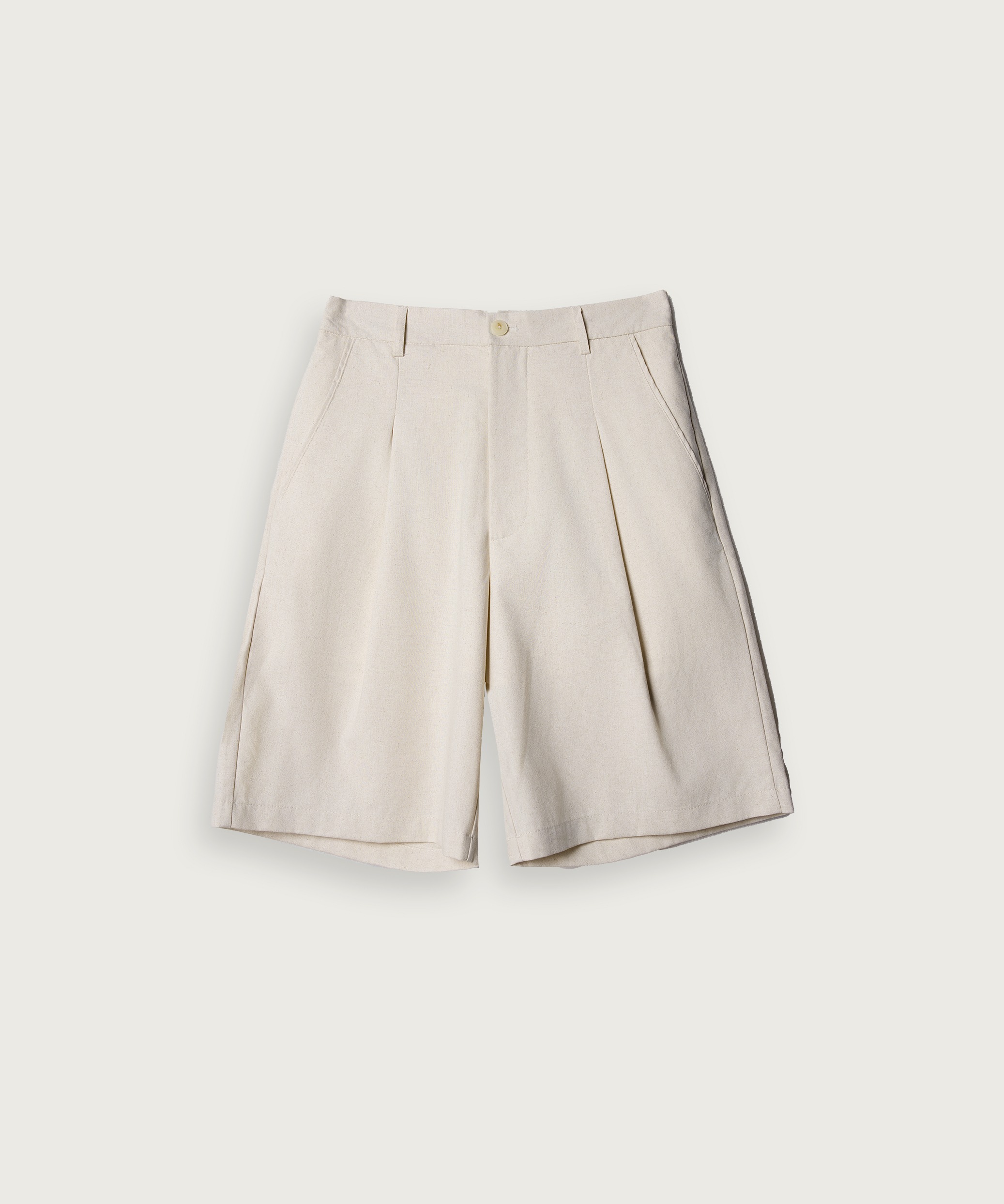Quần Short Linen Dáng Rộng – Bemuda Short